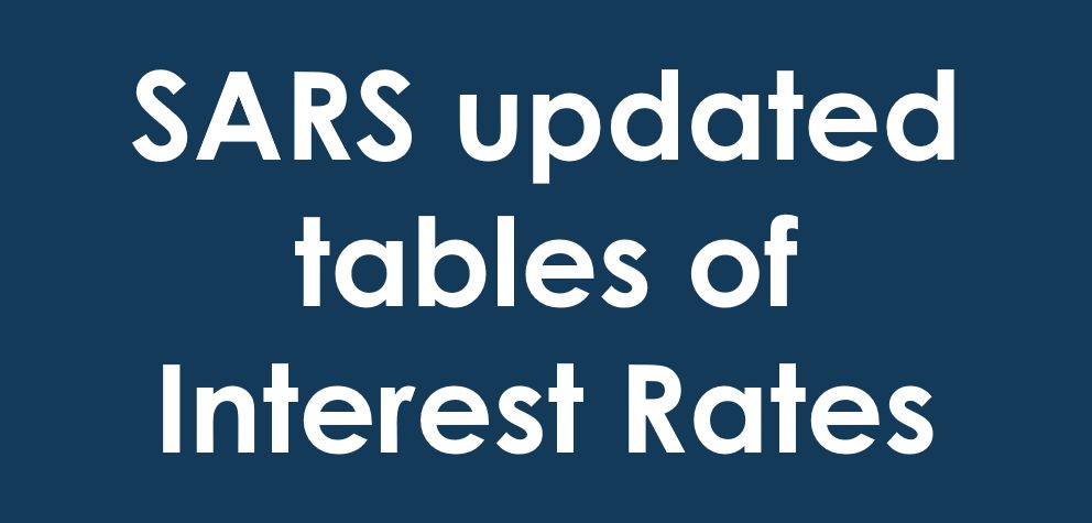 Updated Interest Rate Tables for January