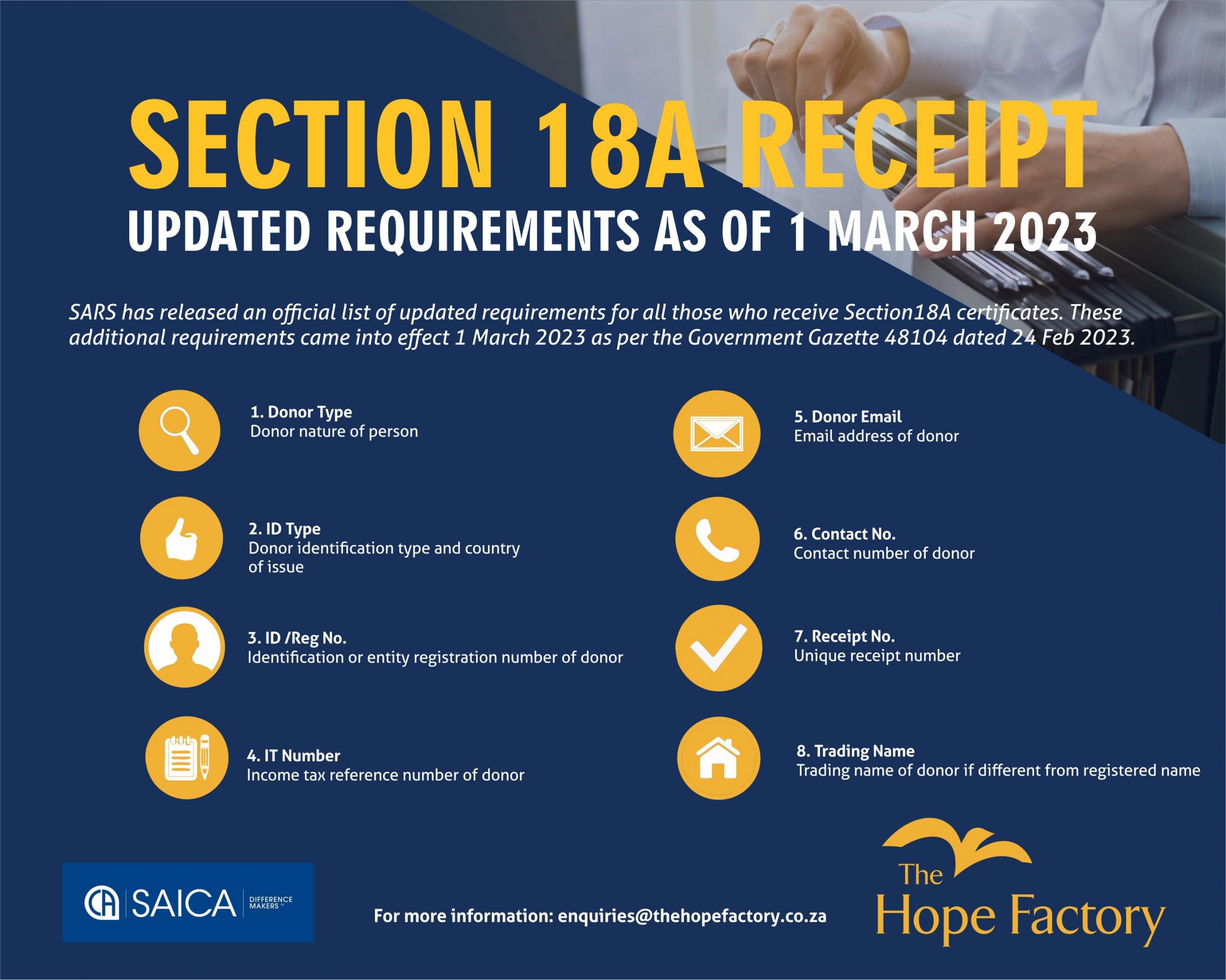 Section18A update – 01 March 2023